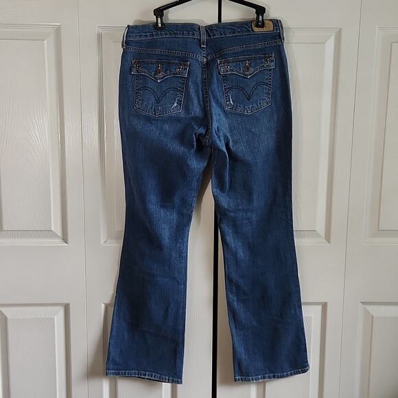 Levi's 515 Women's Med Wash Boot Cut Jeans Size 12 Zip Button Closure Western - Picture 2 of 11